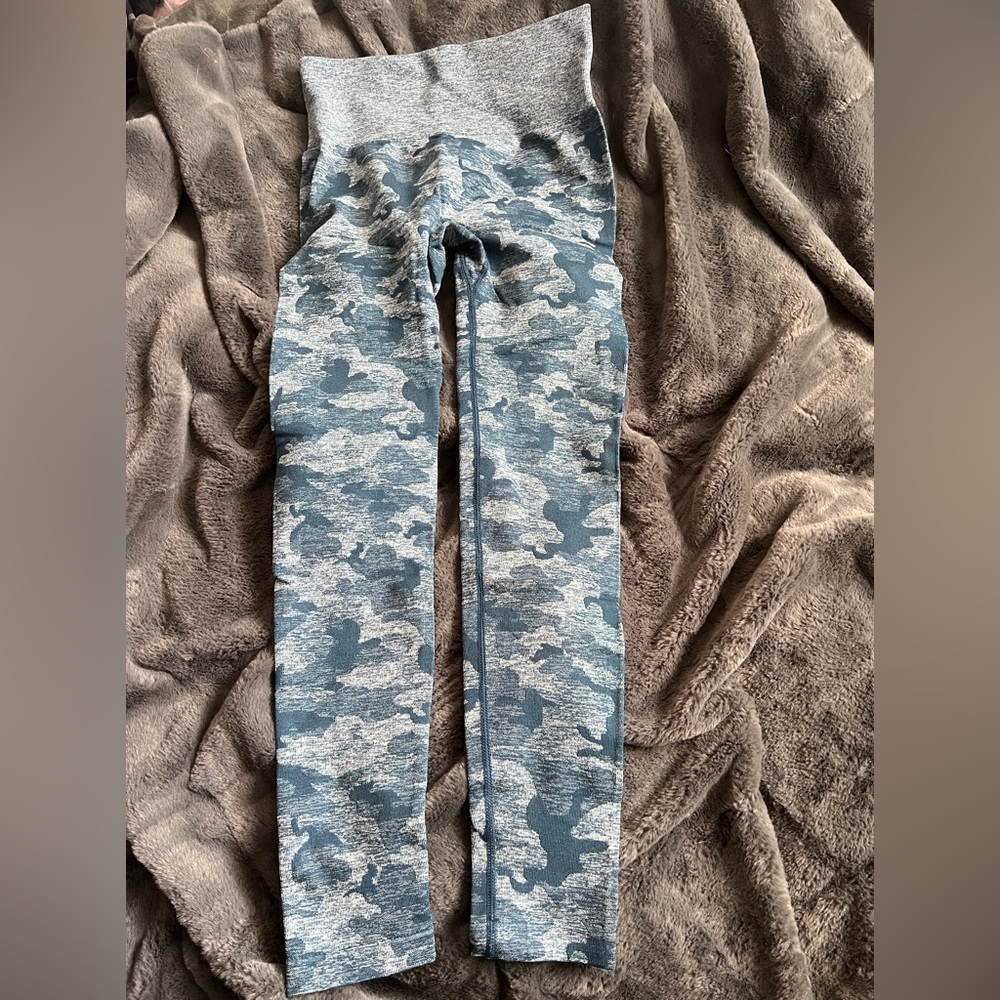 Blue Camo Leggings